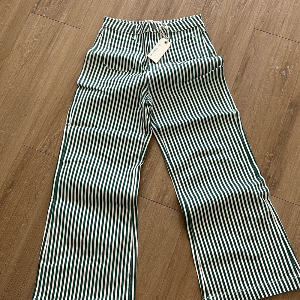 By Together Women’s green striped pants